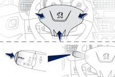  -  Véhicule avec airbag conducteur: appuyez sur la partie centrale du volant.