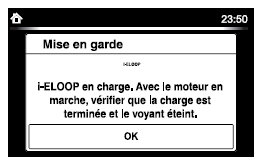 S'affi che si i-ELOOP doit être rechargé. Laisser le