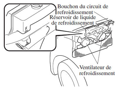 Si l'on découvre une fuite ou autres dommages, ou si du liquide de refroidissement fuit toujours