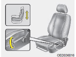 Hauteur de l'assise (siège du conducteur)