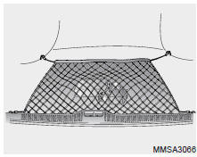 Filet à bagages de rangement (le cas échéant)