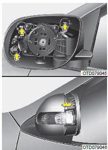 Remplacement de l'ampoule du répétiteur latéral 