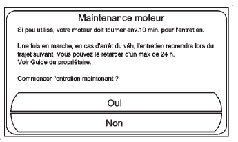 Mode de maintenance du moteur (EMM)