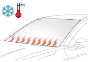 Bas de pare-brise chauffant *
