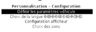 Ce menu permet d'accéder aux fonctions